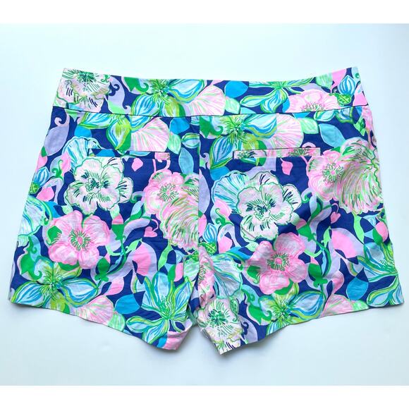 Lilly Pulitzer Kaden Stretch Shorts Multi Beak Calm Carry On 4" Inseam Size 16 - Picture 4 of 8